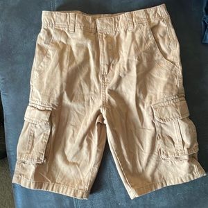 Khaki cargo shorts